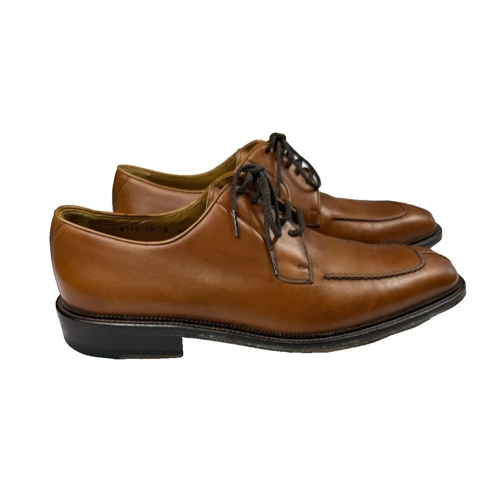 Magnanni Brown Leather Spilt Toe Derby Shoes Men's Size 10 D #8114 Made in Spain